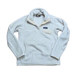 Patagonia Womens White Snap T Fleece Pullover Jacket Size S